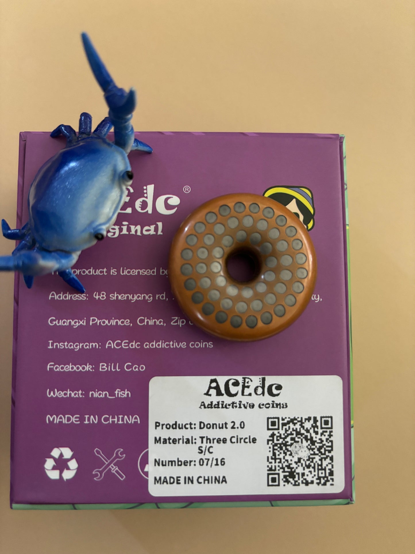 ACEDC Donut 2.0 super conductor - haptic coin fidget toy