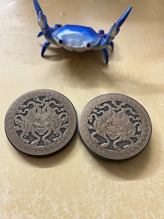 Compoform - gorgon / medusa - slider coin - fidget toy