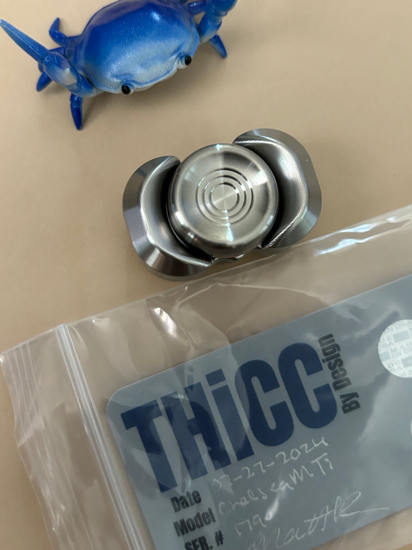 Indy Thicc - chelsea M titanium - fidget spinner - fidget toy