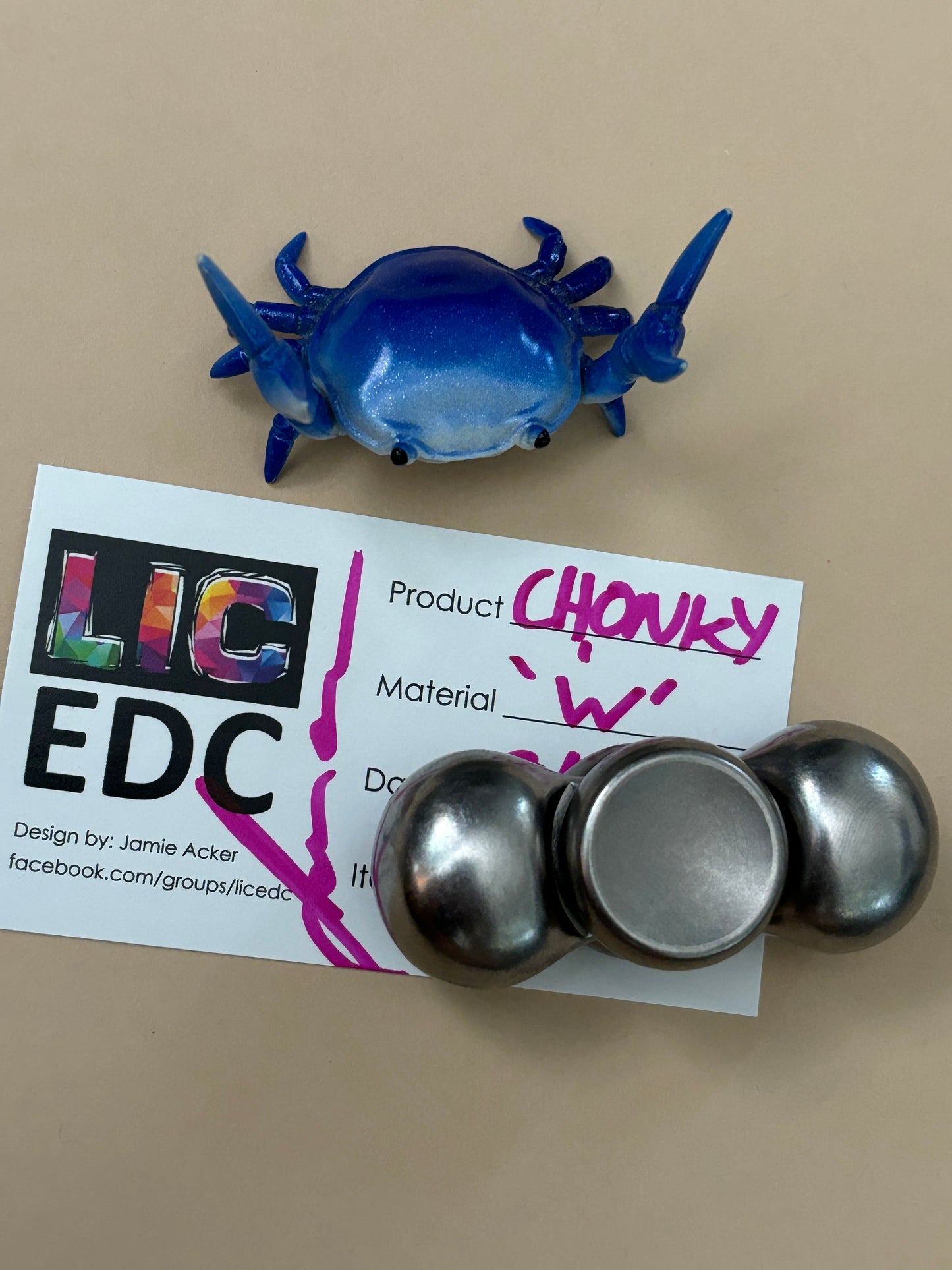 LIC edamame chonky  - tungsten (W) - fidget spinner  - fidget toy