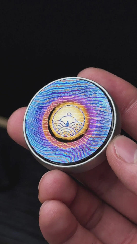 Umburry armored haptic coin - mid size ti/ti dama- haptic coin - fidget toy