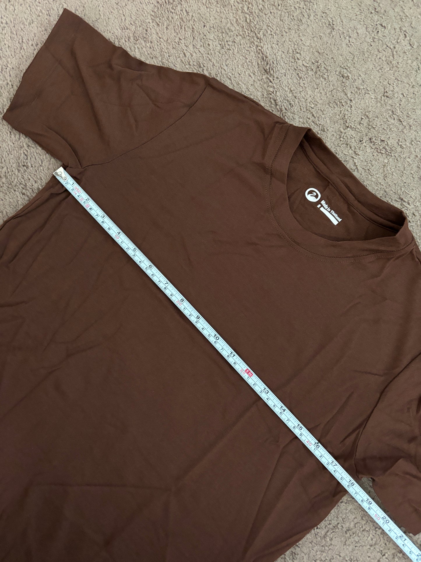 Outlier wool tshirt - small - brown