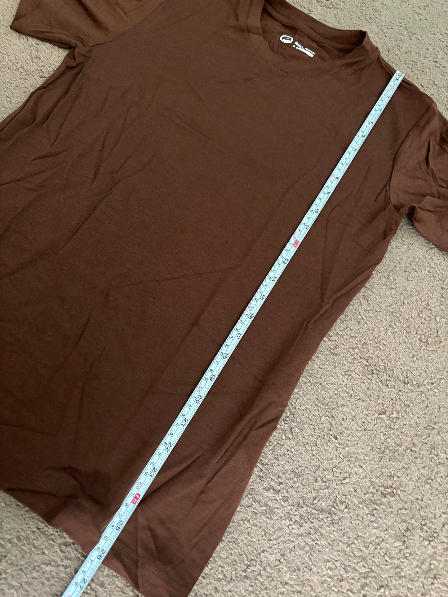 Outlier wool tshirt - small - brown