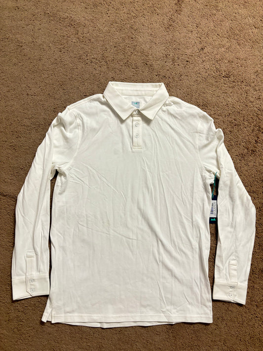 $88 - Myles Apparel -  tour polo - white - med