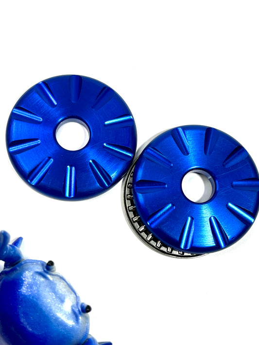 Umburry haptic coin - aluminum blue anodized - fidget toy