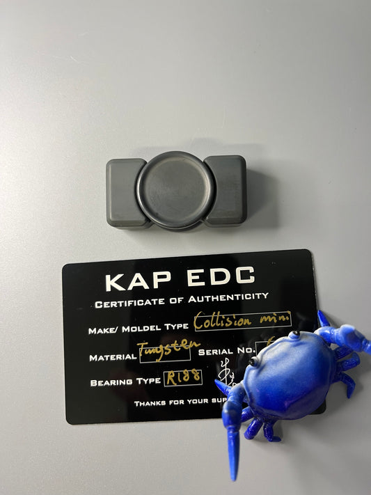 KAP - blackened - tungsten collision mini spinner - fidget toy