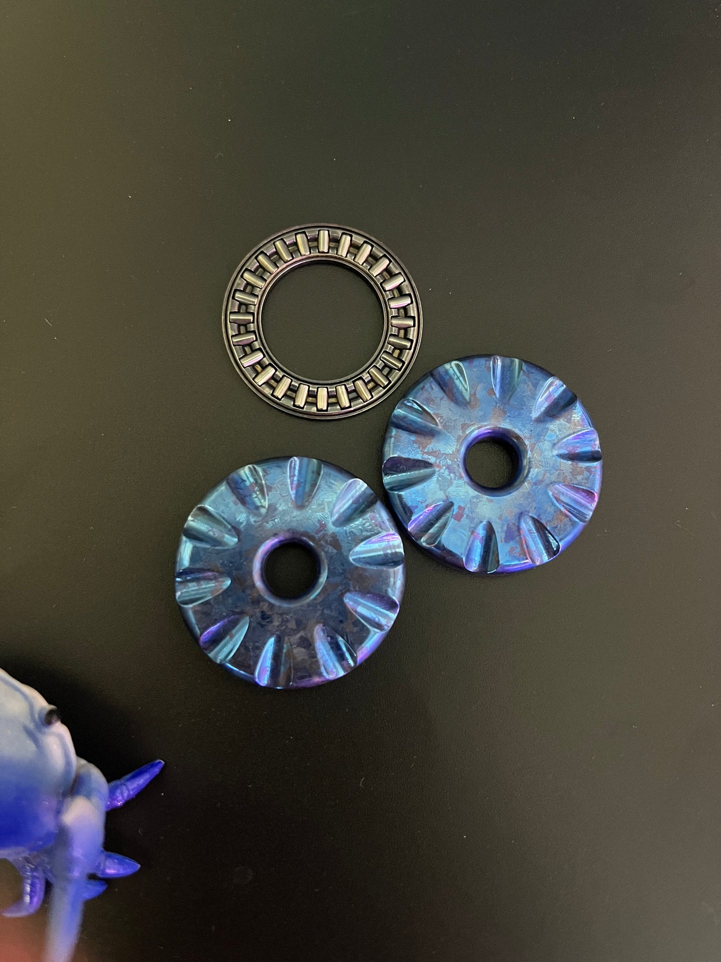 Umburry - crystal titanium redux - midsize - haptic coin - fidget toy