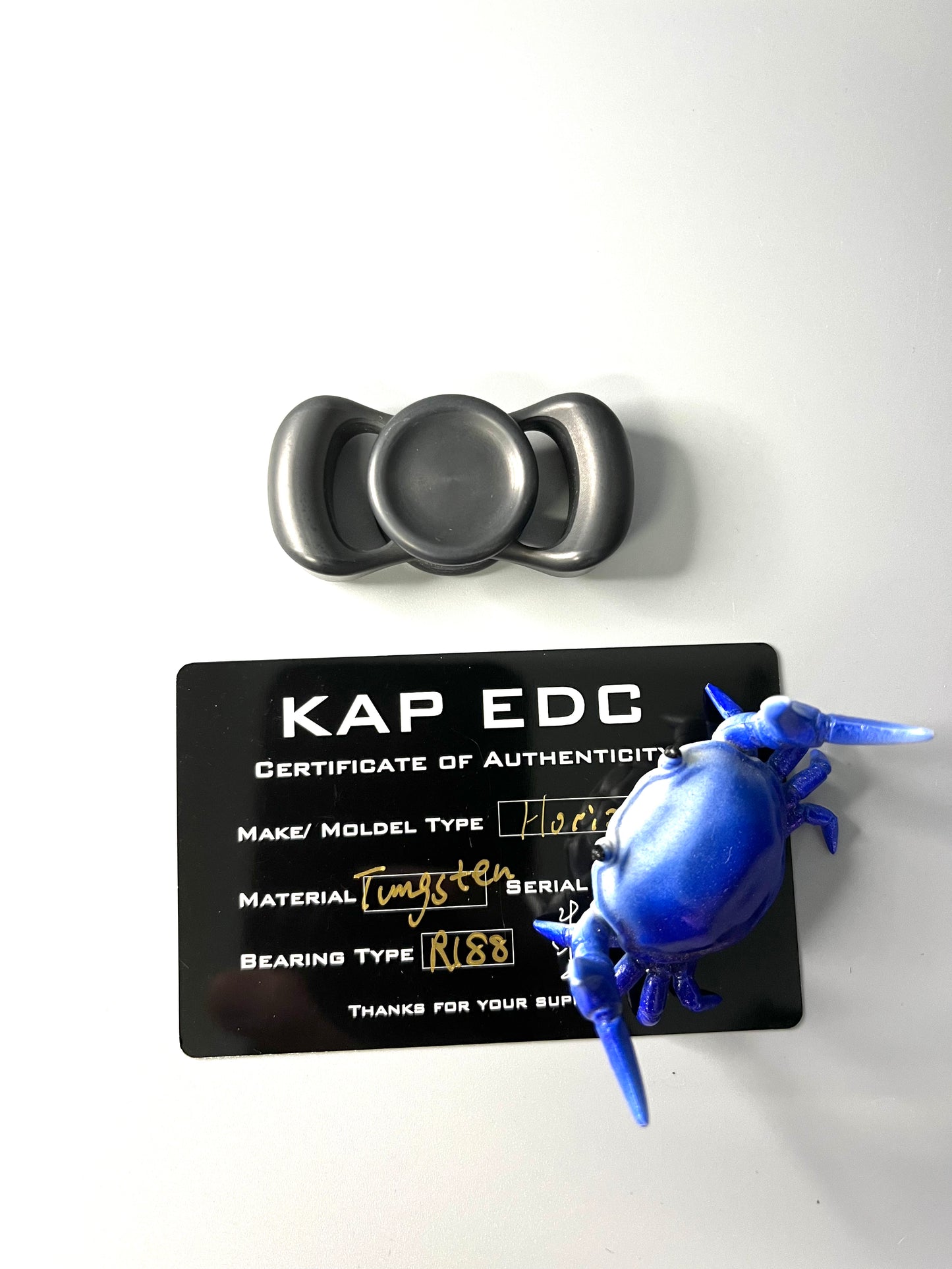 KAP - tungsten - blackened - horizon fidget spinner - fidget toy